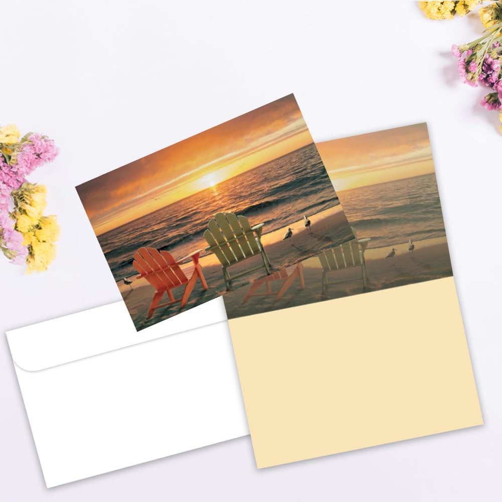 Tree-Free Greetings EcoNotes 12 Count Glorious Day Sunset All Occasion Notecard Set with Envelopes, 4 x 6 Inches (FS56238) - Image 2