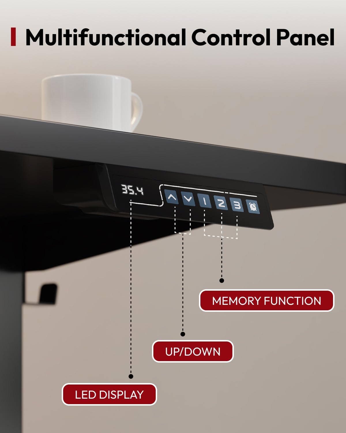 SANODESK Standing Desk Height Adjustable Electric Stand up Desk 71x32 Inches Sit Stand Home Office Desk with Splice Board, Black Frame/Black Top - Image 8