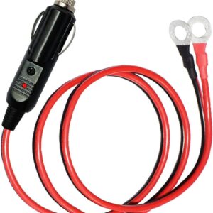 15A Male Plug Cigarette Lighter Adapter Cord,12V 24V Heavy Duty 14AWG Car Cigarette Lighter Plug Extension Cable for Car Inverter Air Pump Electric Cup etc- 3.3ft/1m