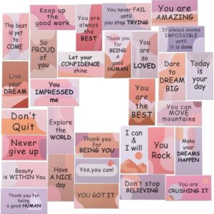 yaozeio Self Positive Affirmations Cards for Workplace Coworkers Inspirational Quote Cards for College Students Motivational Encouragement Card for Employees Inspirational Encouragement Gifts 30 PCS