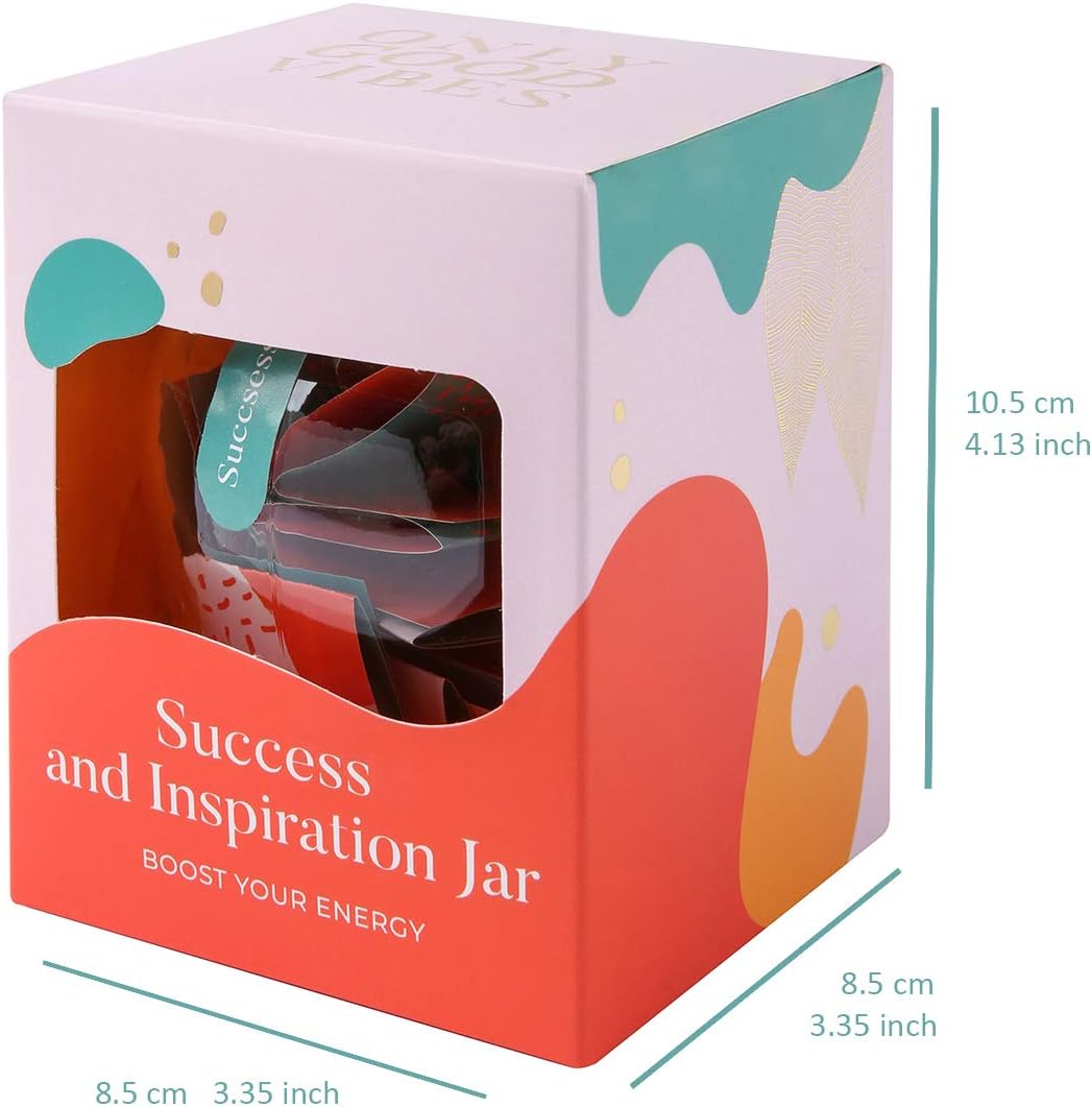 Only Good Vibes Success and Inspiration Jar gives positive boost and motivates you, your friends and others that you care for every day. It’s a friendship gift for women - Image 7