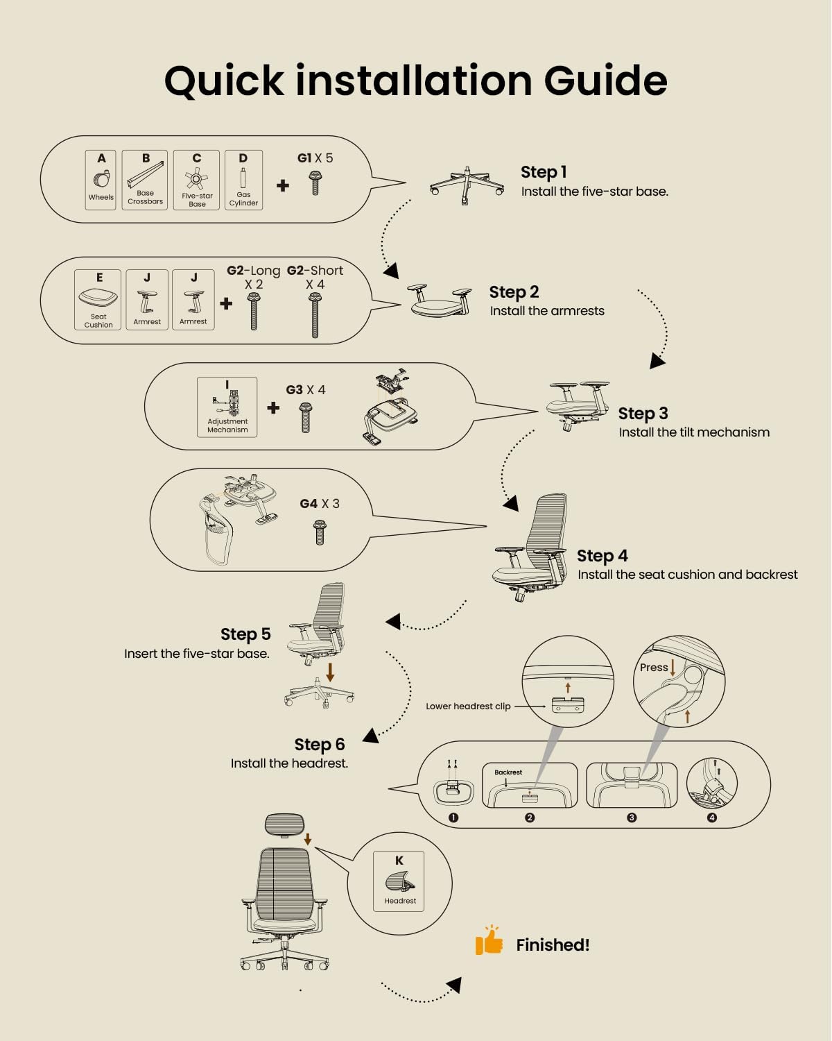 ProtoArc Ergonomic Office Chair – EC200 High-Back Mesh Computer Chair with Lumbar Support, 3D Adjustable Headrest & Sliding Seat for 8+ Hour Comfort, Big & Tall Home Office Desk Chairs - Black - Image 9