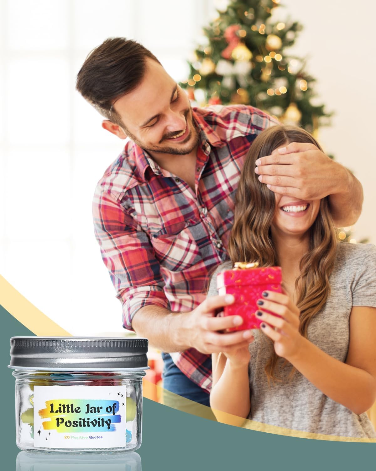 20 Positive Messages - Mini Jar of Positivity - Uplifting Affirmations, Self Care, Kindness, Joy, Motivational Messages Positive Jar Decorative Jar (Colorful-Positive) - Image 6