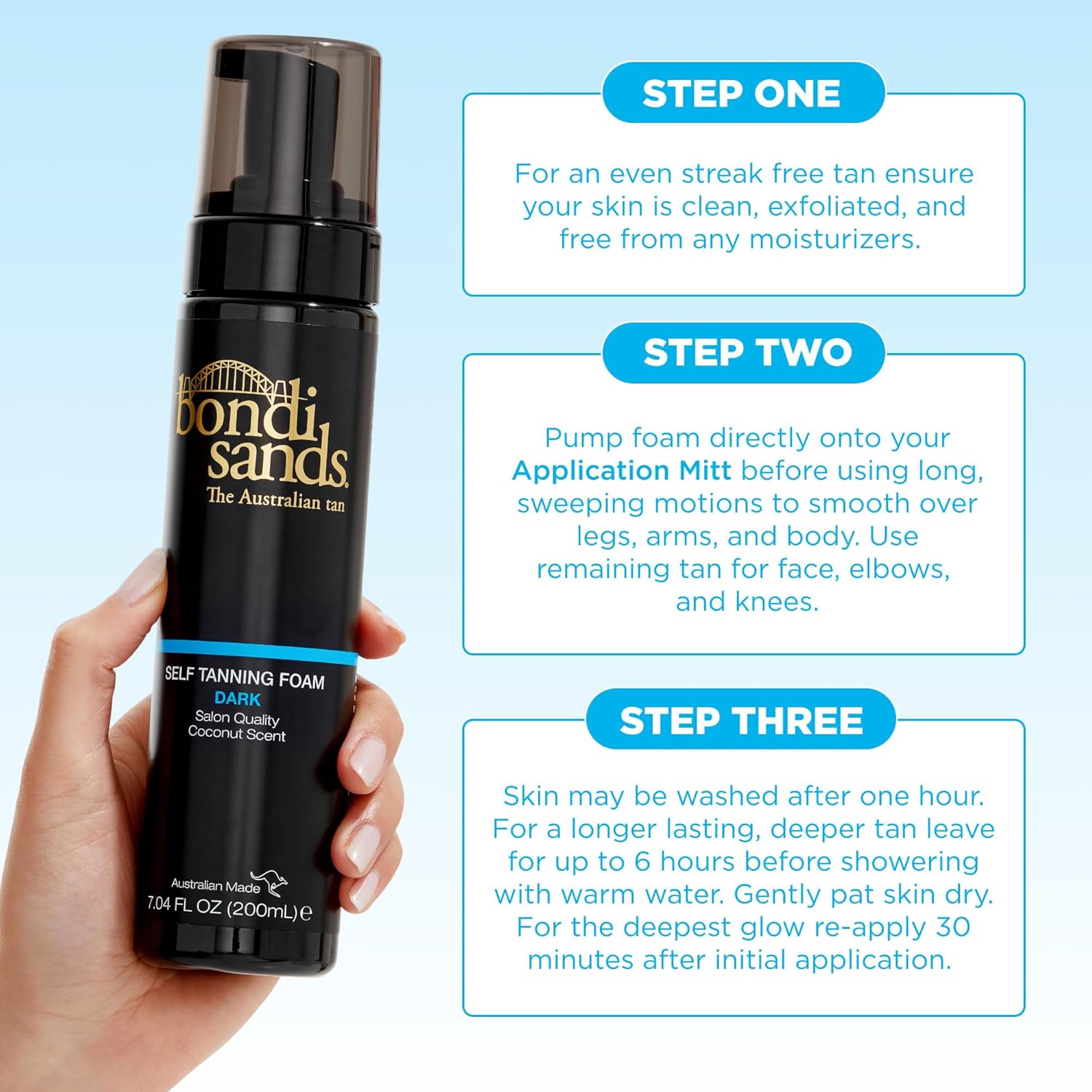 Bondi Sands Self Tanning Foam | Lightweight, Self-Tanner Foam Enriched with Aloe Vera and Coconut Provides an Even, Streak-Free Tan - Image 9