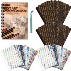 2438 Bronzing English Motivational Phrase Stickers, 40 Sheets for Journal Quote Stickers, Scrapbook Supplies for Bullet Journal Scrapbook DIY Craft Card Making