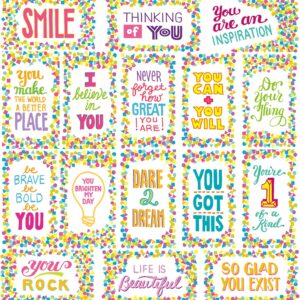 Youngever 300 Pack Motivational Quote Cards, 50 Unique Inspirational Designs Cards, Business Card Sized Encouragement Cards, Gifts for Employees, Thinking of You Gifts, Appreciation Cards