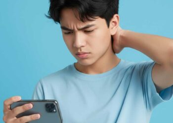 Causes of neck ache in teenagers from telephones and computer systems